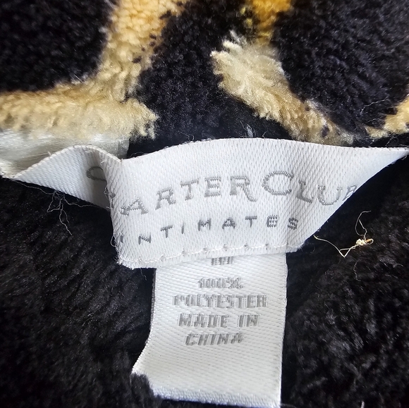 Charter Club Intimates Robe Womens Plush Belted Wrap Pockets Light Purple Size M - Picture 9 of 9